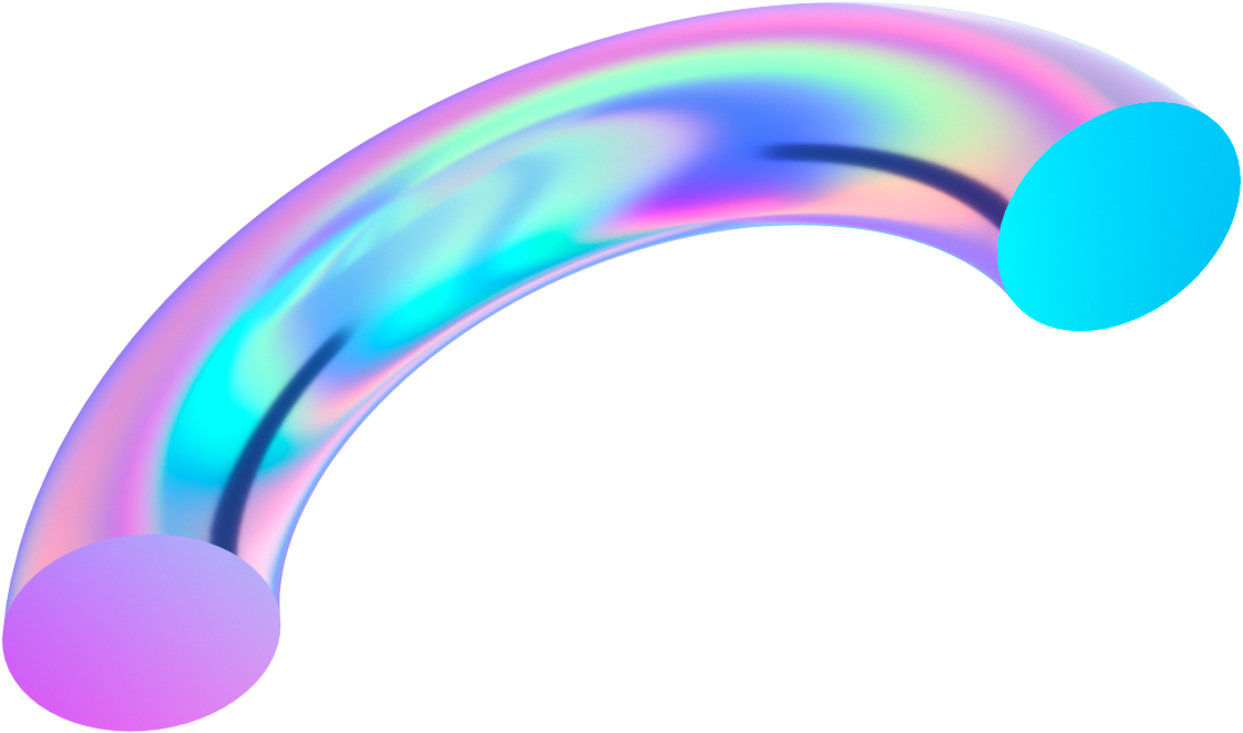 3D Gradients Oversaturated Rainbow Color